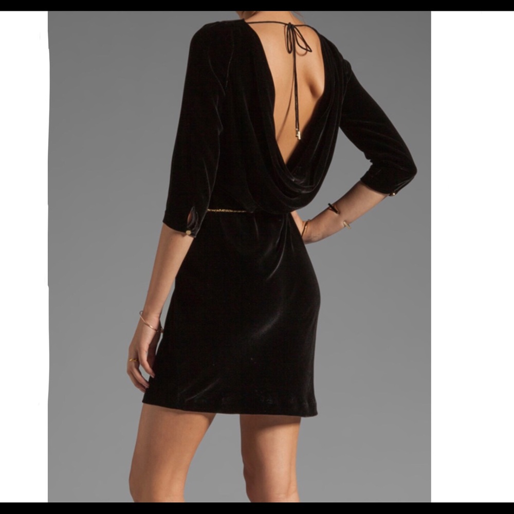 Juicy Couture Velvet Open Back Dress